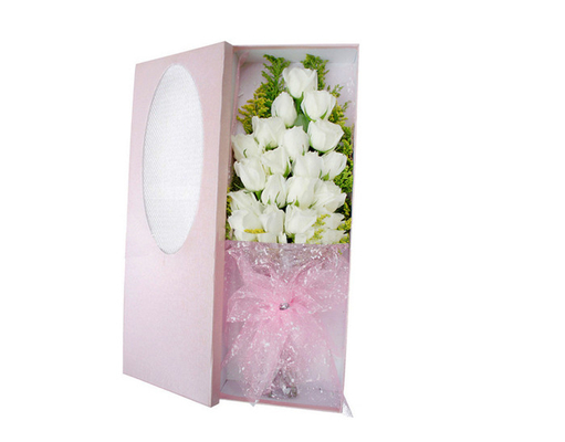Customized Flower Printing Paper Gift Box With Lids For Packing Flowers