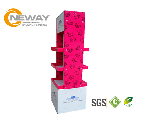 Cardboard Pop Up Display Stands , Necklace Jewelry Stand Cardboard Display Stands