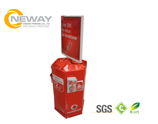 Cardboard Display Stands , POS Cardboard Advertising Displays with Umbrellas For Small Items