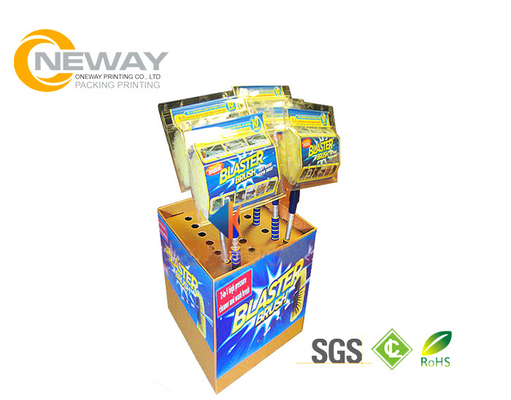 Cardboard Display Stands , POS Cardboard Advertising Displays with Umbrellas For Small Items