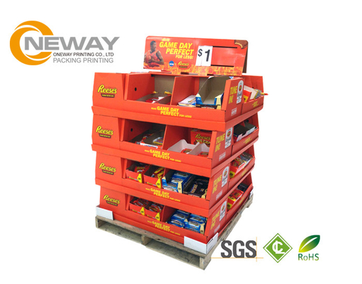 Professional Cardboard Pop Up Display Stands 5 Layers Corrugated Floor Displays